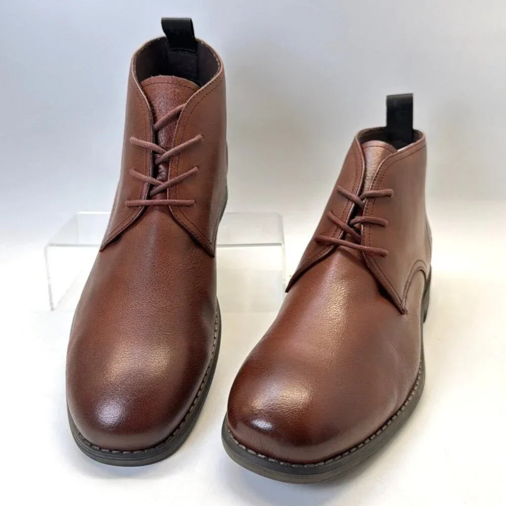 Rodd and Gunn Edendale Men Chukka Boots Cognac Brown Leather Size 44
